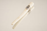 Blue Moonstone Antique Bone Tube Pendant shown on a light background with textured sterling silver band and three stones.