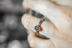 Lustrous Luminary - Sterling Silver Ring with Herkimer Diamond - Size 6 1/2 US - NO/04