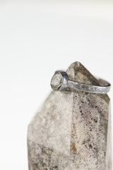 Lustrous Luminary - Sterling Silver Ring with Herkimer Diamond - Size 6 1/2 US - NO/04