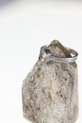 Lustrous Luminary - Sterling Silver Ring with Herkimer Diamond - Size 6 1/2 US - NO/05