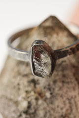 Celestial Harmony - Sterling Silver Ring with Tourmaline - Size 6 US