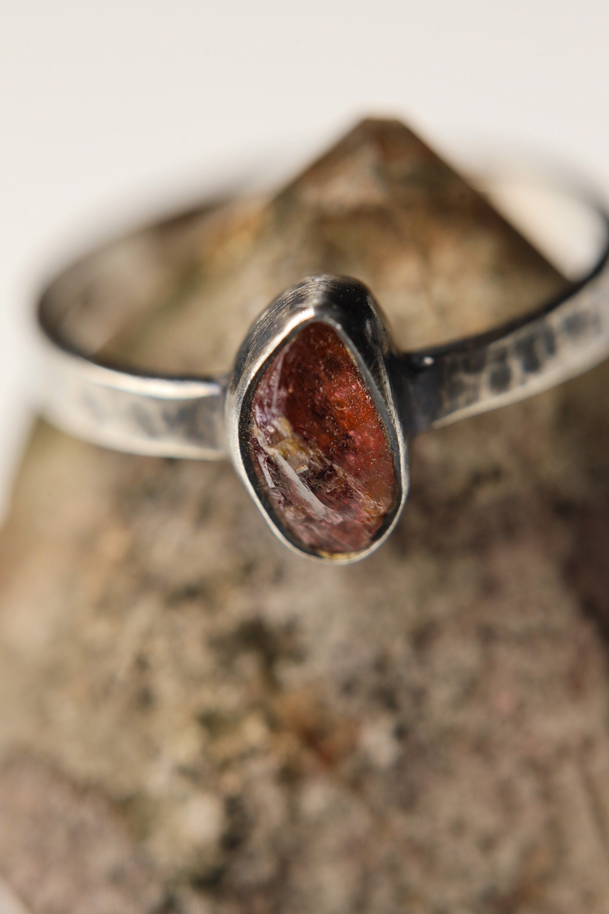 Eternal Blush - Sterling Silver Ring with Pink Tourmaline - Size 6 1/2 US - NO/08