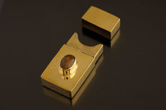 Ethiopian Opal Brass Matchbox: Polished Cast Brass Keepsake Box