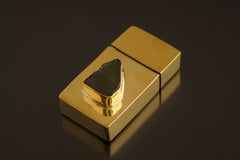 Raw Labradorite Brass Matchbox: Antique Keepsake Box