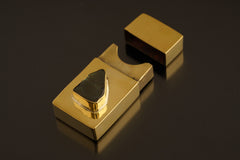 Raw Labradorite Brass Matchbox: Antique Keepsake Box