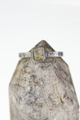 Lustrous Luminary - Sterling Silver Ring with Herkimer Diamond - Size 7 US - NO/02