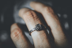 Lustrous Luminary - Sterling Silver Ring with Herkimer Diamond - Size 7 US - NO/02