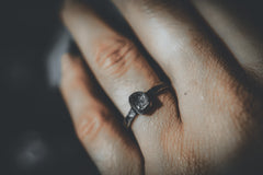 Lustrous Luminary - Sterling Silver Ring with Herkimer Diamond - Size 6 1/2 US - NO/05