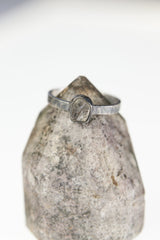 Lustrous Luminary - Sterling Silver Ring with Herkimer Diamond - Size 6 1/2 US - NO/05