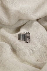 Adjustable Sterling Silver Vera Cruz Amethyst Ring - Brush Textured