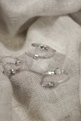 Vera Cruz Amethyst Ring 925 Sterling Silver Adjustable Double Stone Ring Third Eye Crown Chakra Pisces Gift