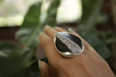 Fossil Ring 925 Sterling Silver Adjustable Textured Band Waved Bezel Root Chakra Ancient Earth Jewelry Gift