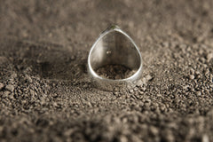 Sterling Silver Charoite Ring: Hollow Band, Unisex Size 10