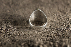 Sterling Silver Charoite Ring: Hollow Band, Unisex Size 10