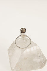 Gemmy Dravite Tourmaline Ring: Hammered Sterling Silver, Size 9
