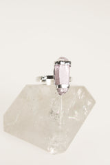 Hammered Sterling Silver Vera Cruz Amethyst Ring, Size 8 3/4