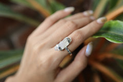 Vera Cruz Amethyst Ring: Hammered Sterling Silver, Size 8 3/4