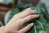 Long Square Aquamarine Ring 925 Sterling Silver Hammered Band Throat Chakra Pisces Aries Gemini Jewelry Gift Size 8