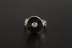 Opal Box Ring 925 Sterling Silver Opening Locket Ring Shiny Finish Secret Gemstone October Birthstone Gift