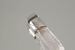 Light Pink Kunzite / Spodumene Specimen - Stack Pendant - Organic Textured 925 Sterling Silver - Crystal Necklace - NO/04