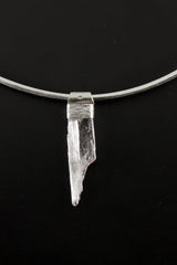 Pink Kunzite Stack Pendant 925 Sterling Silver Spodumene Crystal Necklace Heart Throat Chakra Layering Gift