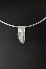 Kunzite Crystal Pendant: Sterling Silver, Heart Chakra Healing