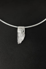 Kunzite Crystal Pendant: Sterling Silver, Heart Chakra Healing