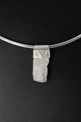 Pink Kunzite Stack Pendant 925 Sterling Silver Spodumene Necklace Heart Throat Chakra Layering Jewelry Gift