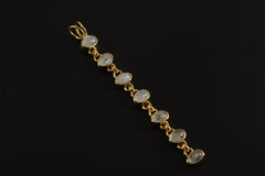 Gold-Plated Sterling Silver Moonstone Pendant: Crown Chakra Jewelry