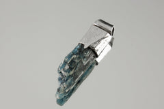 Australian Kyanite Sterling Silver Pendant: Ocean Blue Crystal Stack