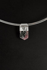 Ruby Mica Stack Pendant 925 Sterling Silver Raw Hexagonal Gem Necklace Heart Root Chakra Layering Gift