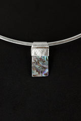 Mother of Pearl Stack Pendant 925 Sterling Silver Nacre Necklace Solar Plexus Chakra Layering Jewelry Gift