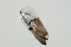Torrington Cathedral Citrine Quartz Point Pendant, Textured Sterling Silver