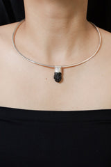Mount Darwin Tektite Necklace: Sterling Silver Meteorite Pendant