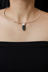 Blue Apatite Stack Pendant 925 Sterling Silver Multi Terminated Crystal Necklace Throat Third Eye Chakra Gift