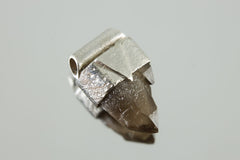 Torrington Phantom Citrine Quartz Point Pendant, Textured Sterling Silver