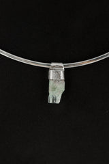 Aquamarine Stack Pendant 925 Sterling Silver Natural Gem Crystal Necklace Throat Chakra Pisces Layering Gift