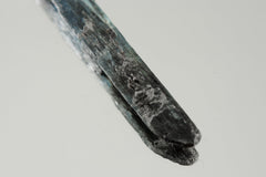 Close-up of Australian Ocean Kyanite in a handmade sterling silver Stack Pendant cap with signature triangle detail.