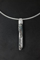 Australian Ocean Kyanite Stack Pendant 925 Sterling Silver Crystal Necklace Throat Third Eye Chakra Layering Gift