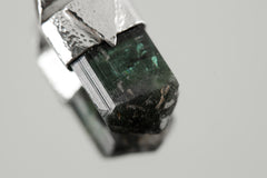 Organic Sterling Silver Blue Tourmaline Crystal Necklace - Libra Zodiac