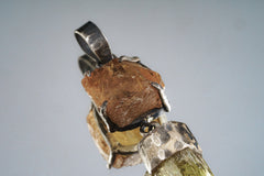 Oxidized Sterling Silver Sunstone Apatite Pendant Necklace