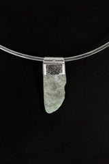 Larimar Stack Pendant 925 Sterling Silver Freeform Pectolite Necklace Throat Chakra Pisces Leo Layering Gift