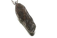 Torrington Smoky Citrine Quartz pendant shown on white background with oxidized sterling silver open-back bezel.