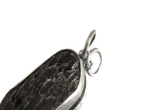 Torrington Smoky Citrine Quartz pendant close-up with strong circular bail and handmade sterling silver bezel.