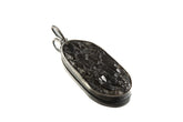 Torrington Smoky Citrine Quartz pendant shown on white background with oxidized sterling silver open-back bezel.
