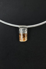 Himalayan Dravite Tourmaline Stack Pendant 925 Silver Brown Gem Crystal Necklace Root Chakra Grounding Gift