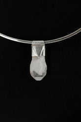 Australian Drusy Phantom Quartz Pendant: Sterling Silver, Crown Chakra