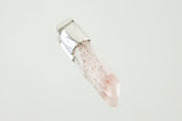 Australian Phantom Lithium Quartz Point Pendant: Textured Sterling Silver