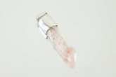 Australian Phantom Lithium Quartz Point Pendant: Textured Sterling Silver