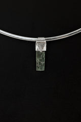 Aquamarine Stack Pendant 925 Sterling Silver Small Natural Gem Crystal Necklace Throat Chakra Layering Gift